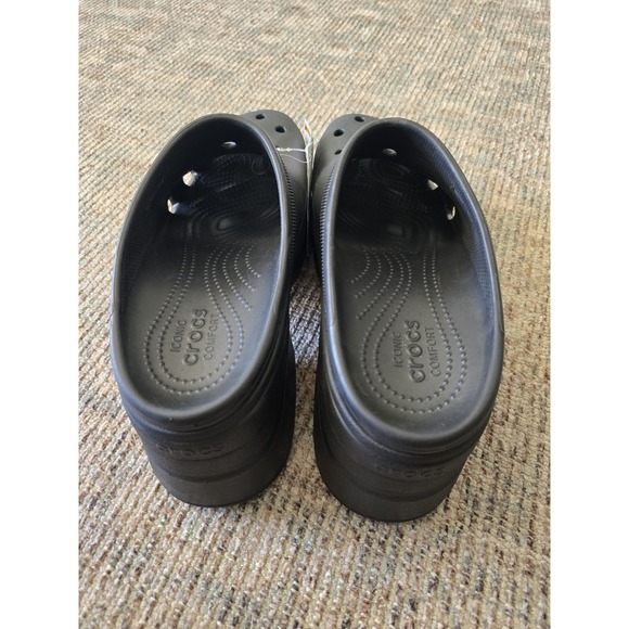 Crocs Siren Mens Sz 13 Black Platform Chunky cosplay, lesiure, medical, comfort - Picture 5 of 9